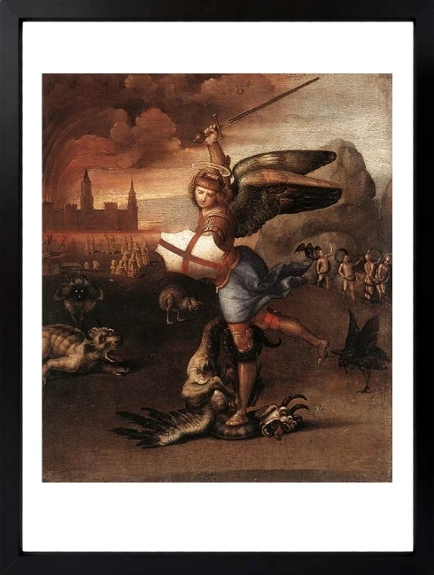 St. Michael Defeating Satan Duvar Tablosu 1. Fotoğraf