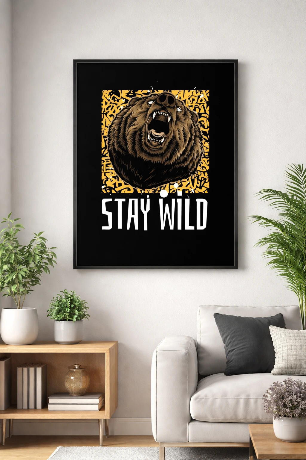Stay Wild Ayı Duvar Tablosu 2. Fotoğraf
