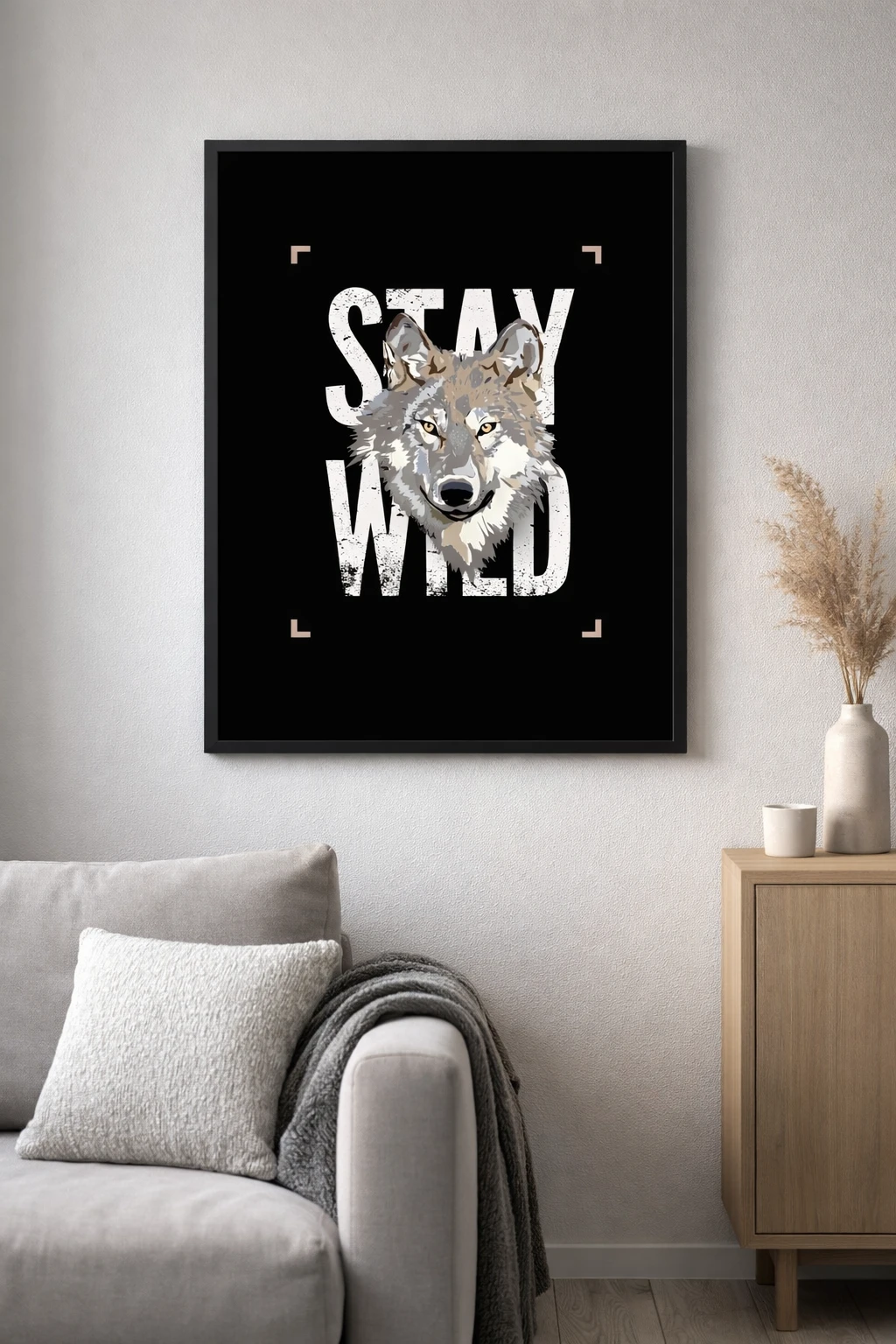 Stay Wild Kurt Duvar Tablosu 2. Fotoğraf