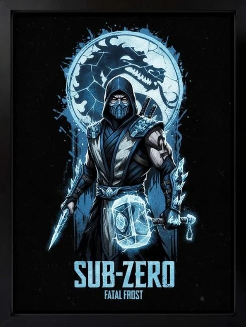 Sub-Zero Mortal Kombat Duvar Tablosu 1. Fotoğraf