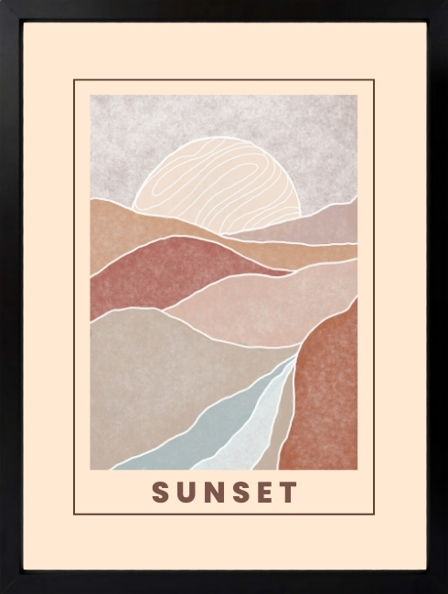 Sunset Pastel Duvar Tablosu 2. Fotoğraf