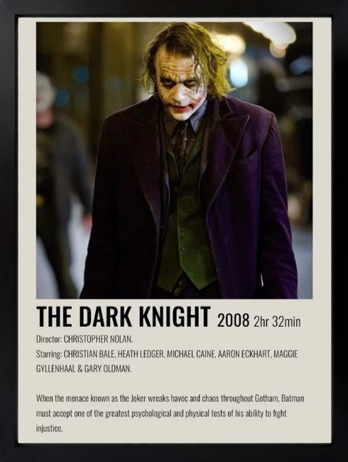 The Dark Knight Joker Duvar Tablosu 1. Fotoğraf