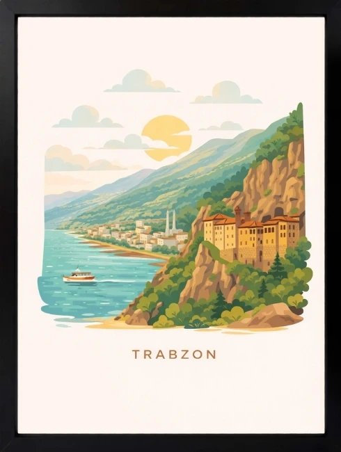 Trabzon İllüstrasyon Duvar Tablosu 1. Fotoğraf