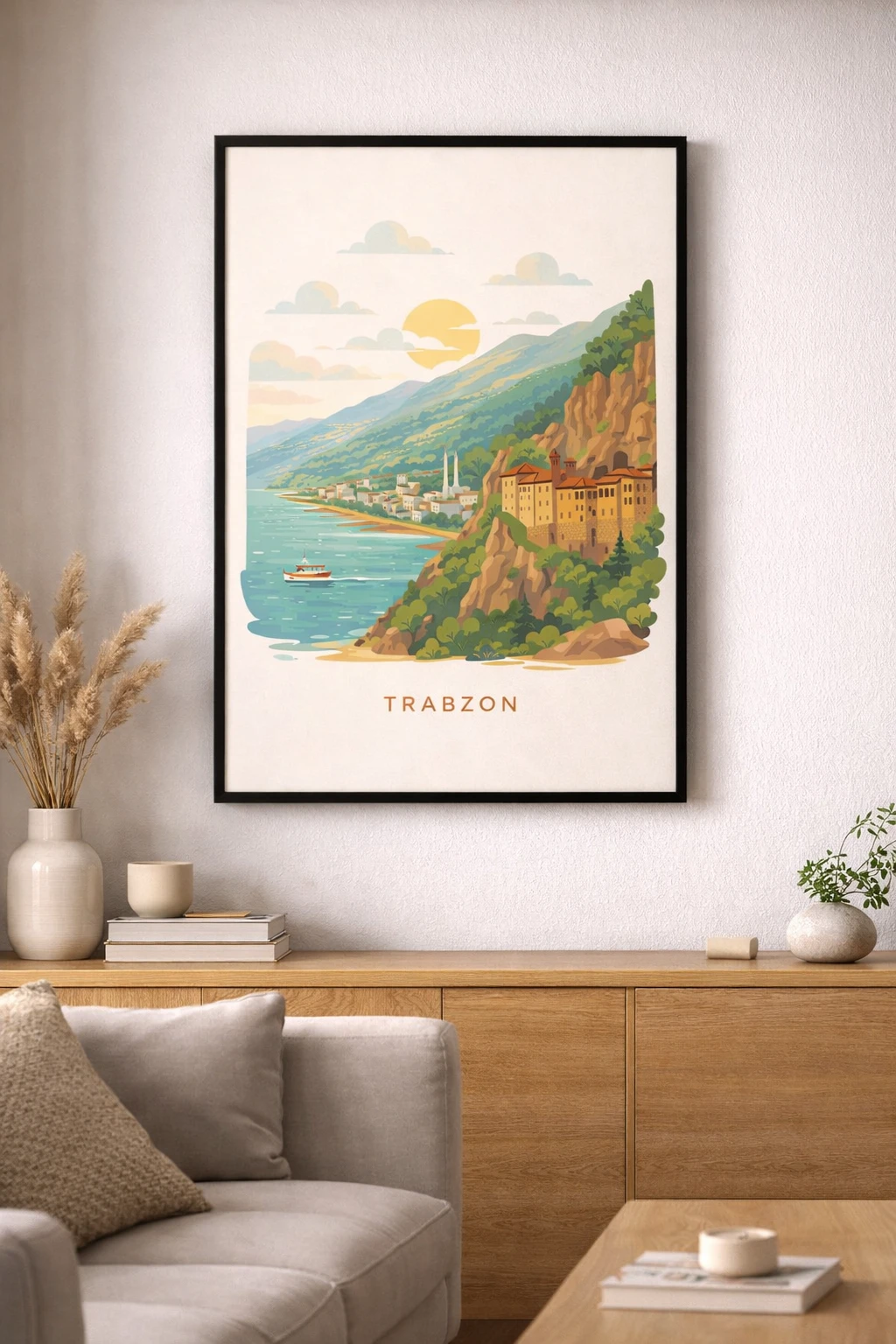 Trabzon İllüstrasyon Duvar Tablosu 2. Fotoğraf