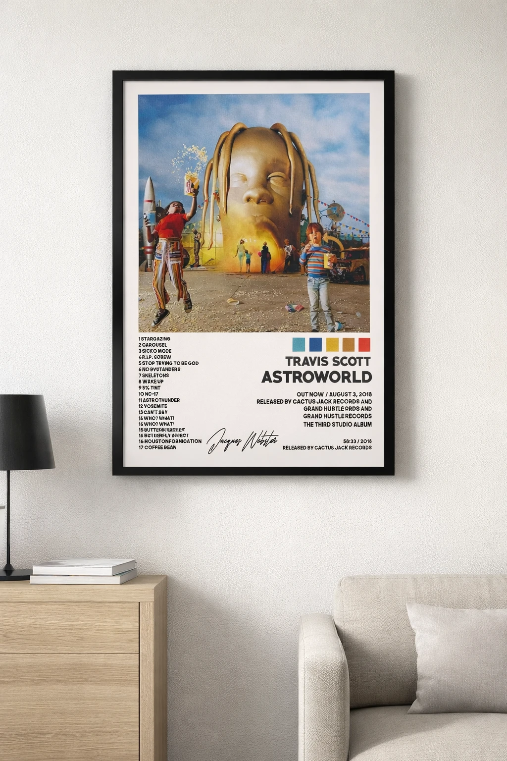 Travis Scott - Astroworld Duvar Tablosu 2. Fotoğraf