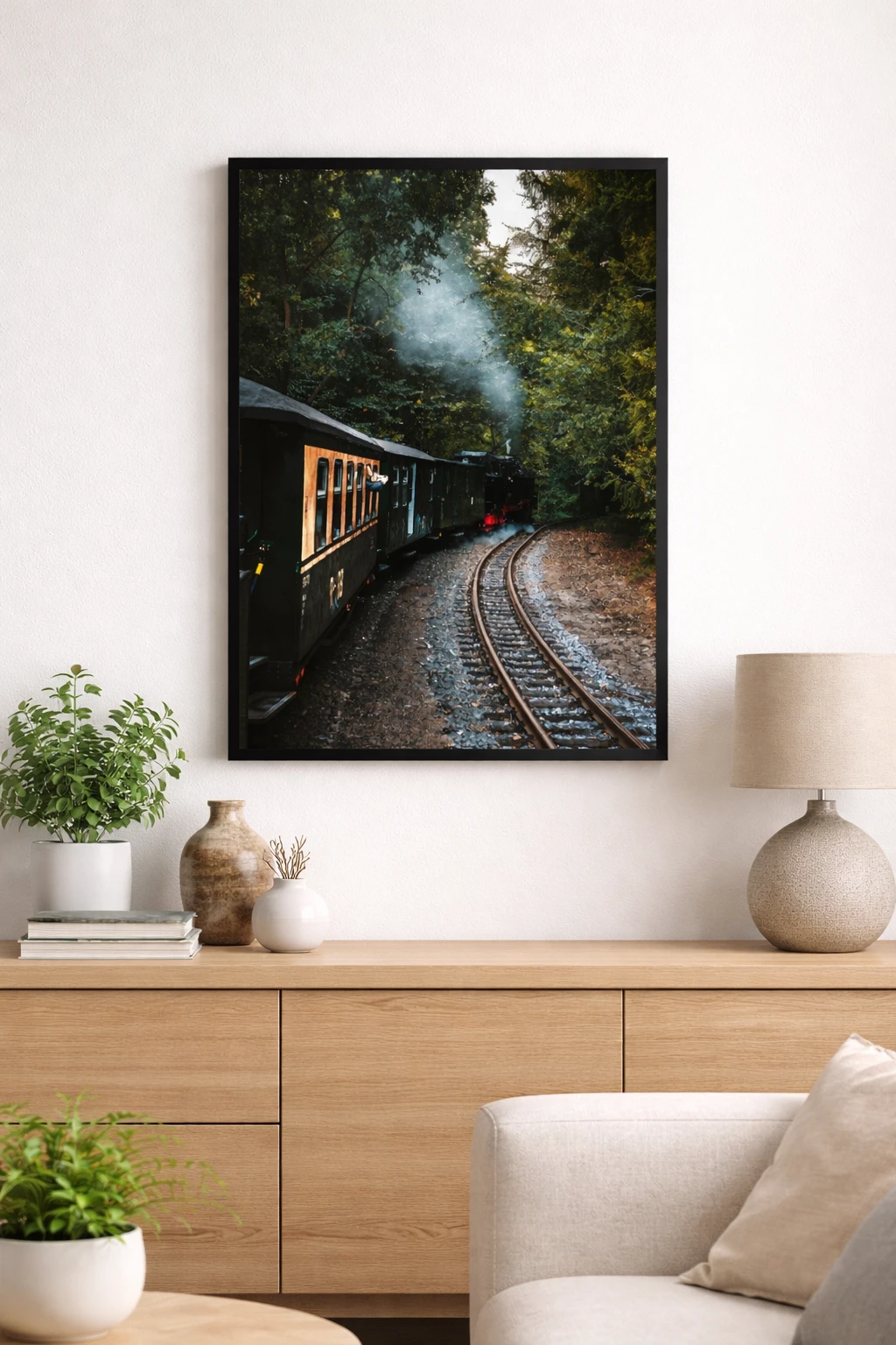 Tren Yolu Manzarası Duvar Tablosu 2. Fotoğraf