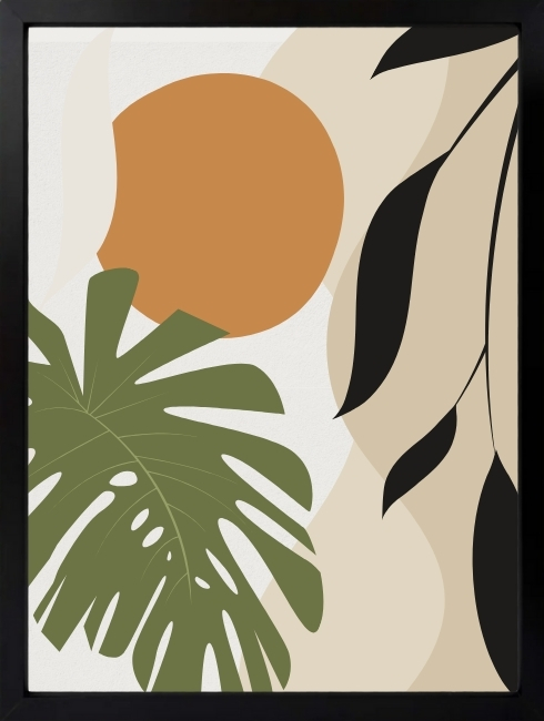 Tropikal İllüstrasyon Duvar Tablosu