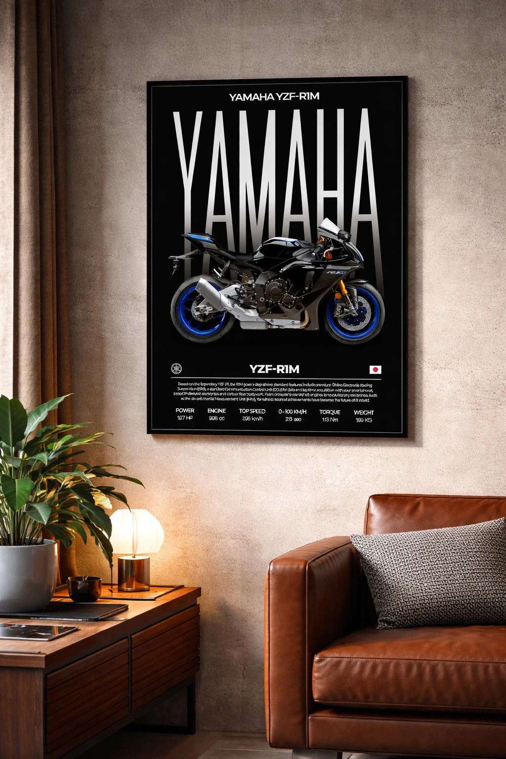 Yamaha YZF-R1 Duvar Tablosu 2. Fotoğraf