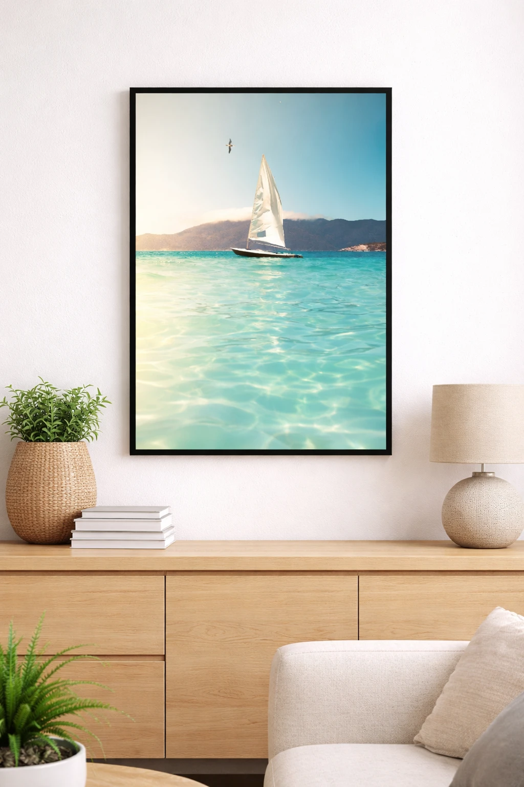 Yelkenli Manzarası Duvar Tablosu