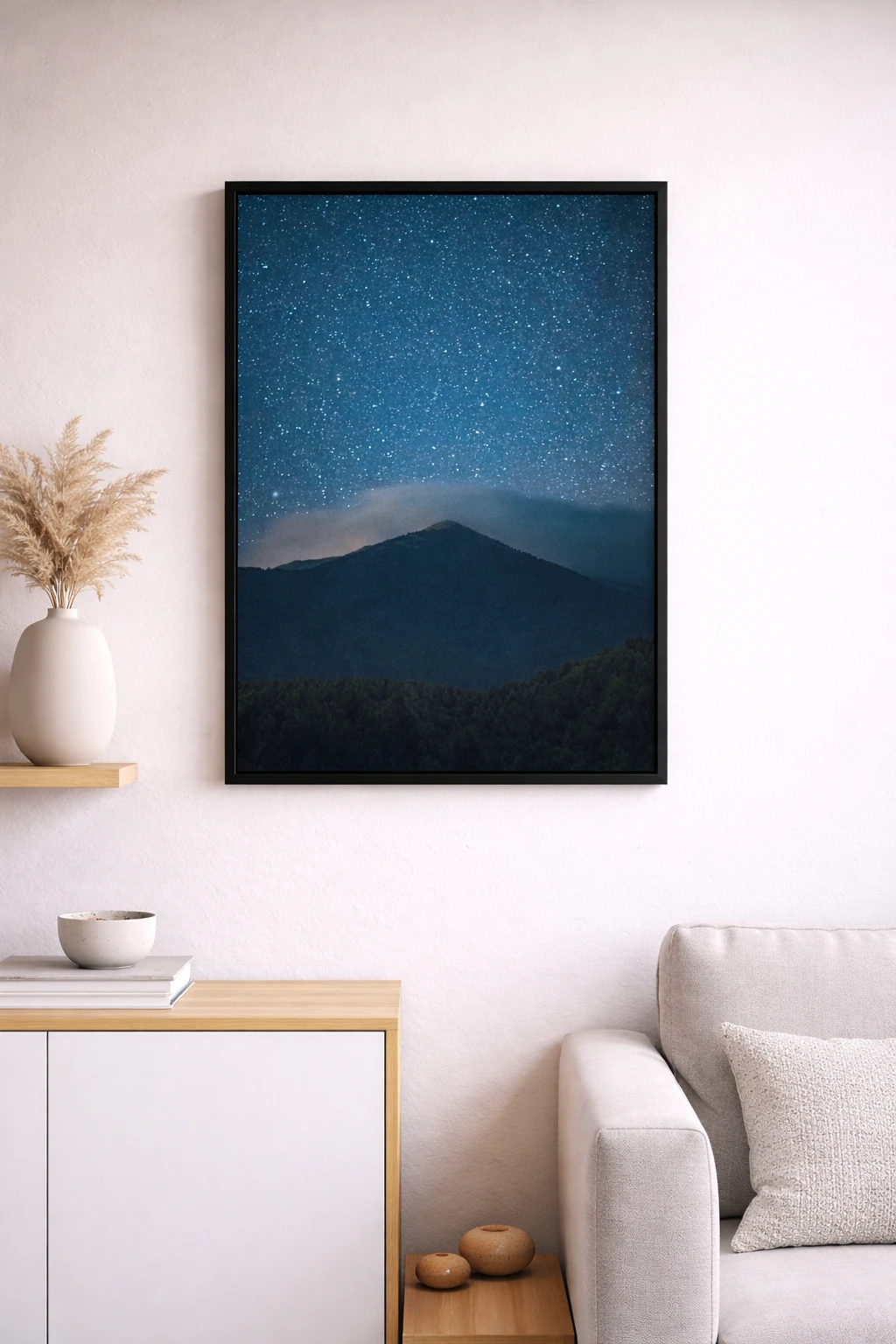Yıldızlı Gece Manzarası Duvar Tablosu 2. Fotoğraf