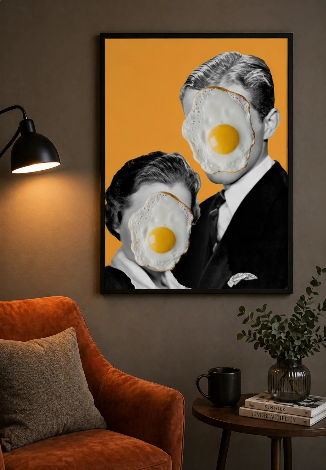 Yumurta Sürreal Duvar Tablosu 2. Fotoğraf