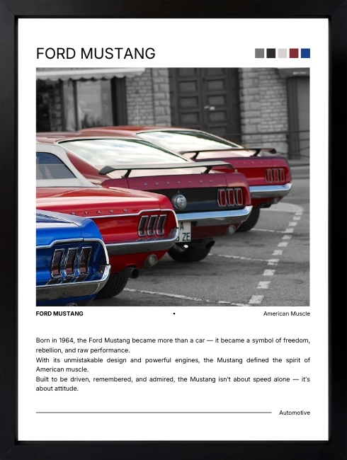 1969 Ford Mustang Duvar Tablosu