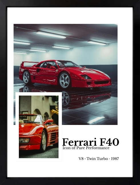 Ferrari F40 Duvar Tablosu